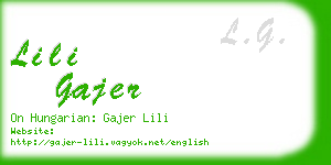 lili gajer business card